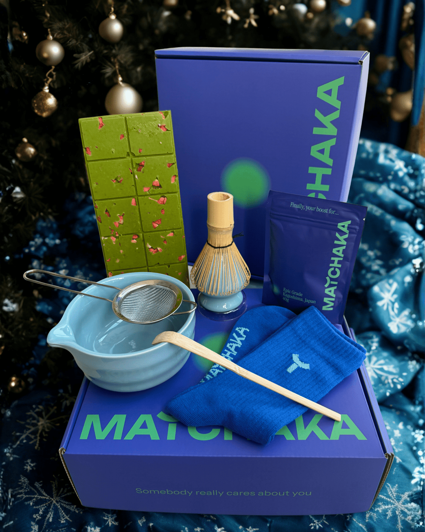 Matchaka Holiday Gift Box – Traditional Matcha Ceremony Set (1x BAG of Matchaka) - Matchaka